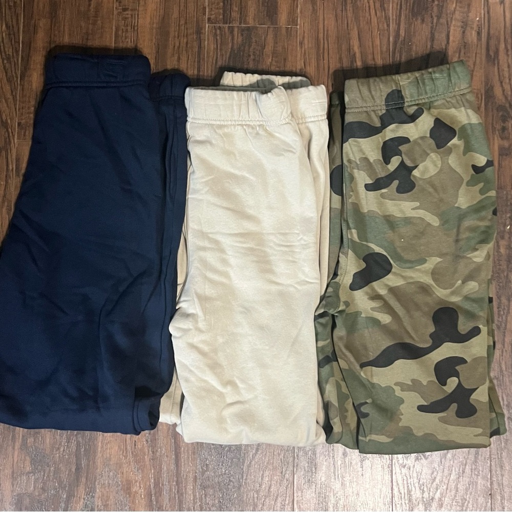 Old Navy Kids Navy, Beige, and Camo Joggers